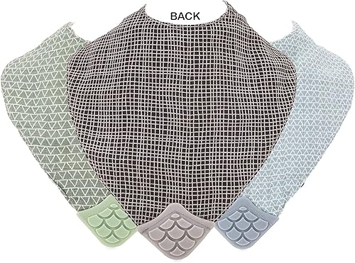Nuby Reversible 100% Natural Cotton Muslin Teething Bib - Jamouz