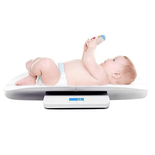 Digital Pet Scale, Baby Scale, with 3 Weighing Modes(kg/oz/lb), Max 220 lbs, Capacity with Precision up to 0.02lbs, White, Suitable for Infant, Puppies, Mom - Jamouz