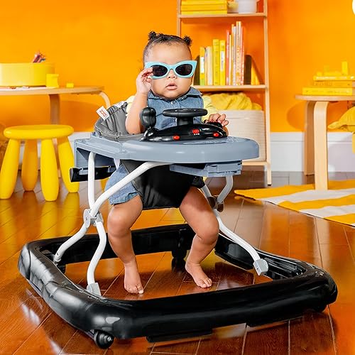 Bright Starts Ford F-150 4-in-1 Agate Black Baby Activity Center & Push Walker with Removable Interactive Steering Wheel-Toy, 6 Months and up - Jamouz