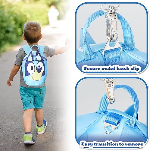 Bluey Backpack with Reins Toddler Backpack with Reins and Harness 1-4 Years (Blue) - Jamouz