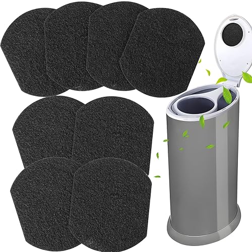 8Pcs Diaper Pail Deodorizer for Ubbi,Diaper Pail Odor Eliminator,Activated Charcoal Filter Odor Absorber Compatible with Ubbi Diaper Pail,High Adsorptivity Diaper Trash Can Odor Control - Jamouz