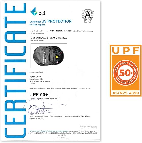 Car Window Shade for Baby with Certified UV-Protection 2 Pack - 20'x12' - Jamouz