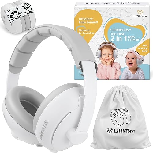 'CuddleEars' 2 in 1 Baby Ear Muff - Noise Canceling Infant Toddler Headphone Hearing Protection Earmuff for Plane - Jamouz