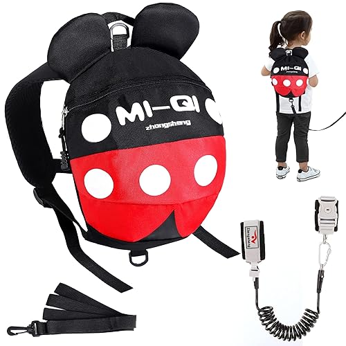 CZSYZCZS Toddlers Leash + Anti Lost Wrist Link Child Kids Safety Harness Kids Walking Wristband Assistant Strap Belt (pink) - Jamouz