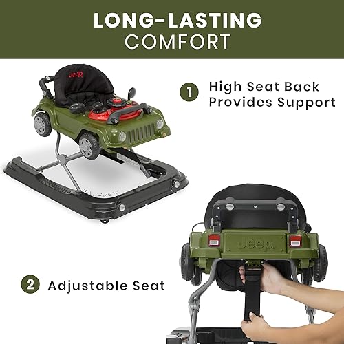 Jeep Classic Wrangler 3-in-1 Grow with Me Walker by Delta Children, Red - Jamouz
