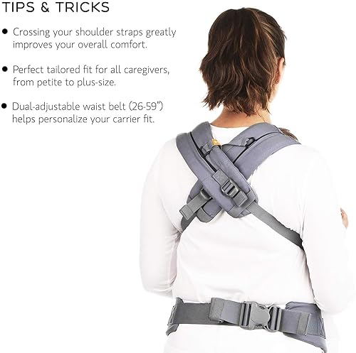 Beco Baby Carrier Gemini Newborn to Toddler-Front, Back and Hip Seat Carrier,Baby Carrier Backpack & Baby Front Carrier with Adjustable Seat,Ergonomic Baby Holder 7-35lbs (Grey) - Jamouz