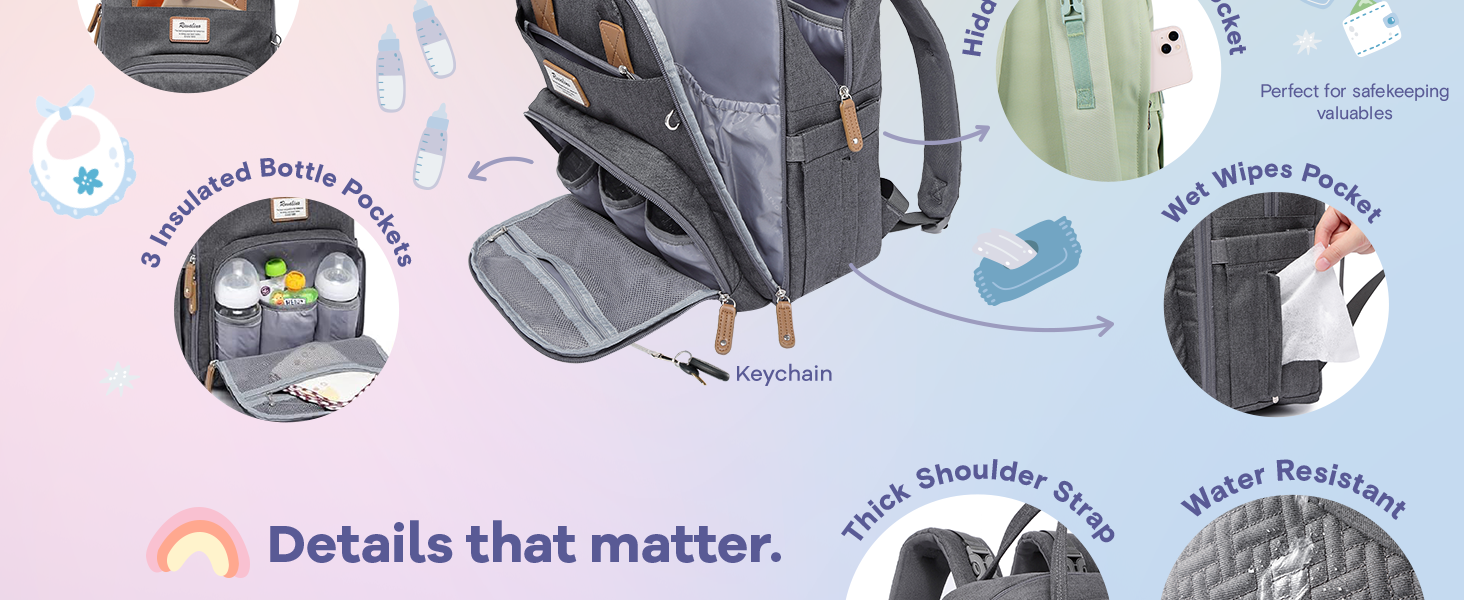 diaper bag backpack baby bag travel essentials