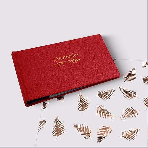 Holoary Small 4x6 Photo Album, Linen Hard Cover, Holds 50 Photos, Black Page Traditional Book Bound, Mini Brag Book Baby Album, Ideal For Wedding, Family Pictures, Gifts, Anniversary (Sky blue) - Jamouz