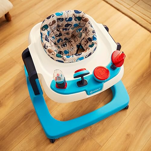 Safety 1st Ready, Set, Walk Dx Developmental Baby Walker with Wheels, Baby Toys, Nantucket - Jamouz