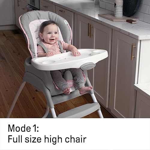 Ingenuity Full Course 6-in-1 High Chair - Baby to 5 Years Old, 6 Convertible Modes, 2 Dishwasher Safe Trays - Astro, 13108 - Jamouz