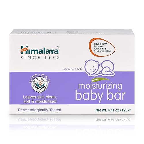 Himalaya Moisturizing Baby Bar, Mild and Moisturizing Bar Soap for Baby, 4.41 oz, 3 Pack - Jamouz