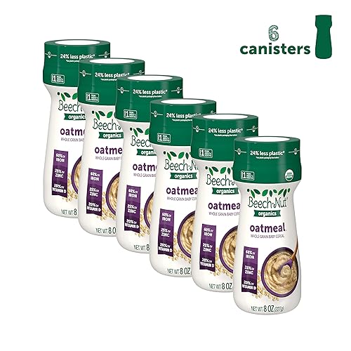 Beech-Nut Organic Oatmeal Baby Cereal Canister, 8 Ounce - Jamouz