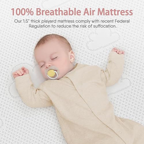 Mini Crib Mattress, 33x20x1.5 Breathable Crib Mattress Protector, Gel Memory Foam Toddler Mattress, Portable Crib Mattress Cover with Sheet for Mini Cribs & Baby Bassinet (Pink) - Jamouz