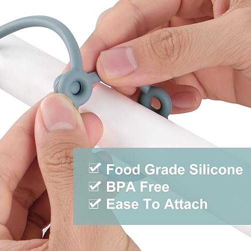 6-Pack Baby Toy Straps, Silicone High Chair & Stroller Straps, Toddler Bottle & Car Seat Accessories, Baby Travel Essentials with Pacifier Clips - Jamouz