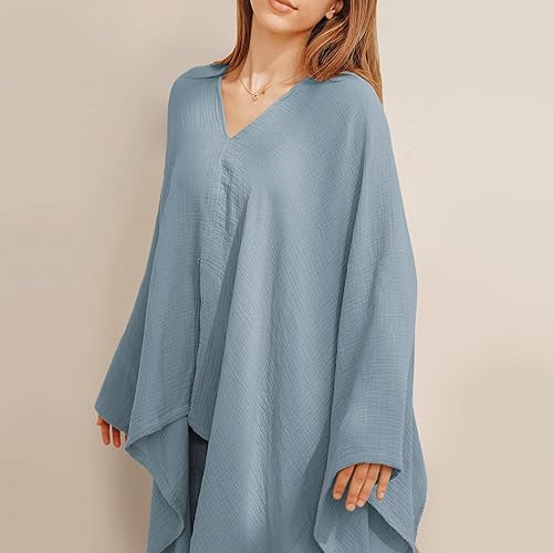 Konssy Muslin Nursing Cover for Breastfeeding, 360° Full Privacy Breathable 100% Cotton Breastfeeding Cover, Multi-use Carseat Canopy - Jamouz