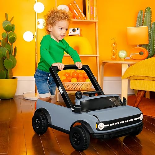 Bright Starts Ford F-150 4-in-1 Agate Black Baby Activity Center & Push Walker with Removable Interactive Steering Wheel-Toy, 6 Months and up - Jamouz