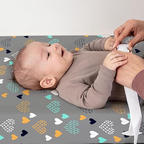 Stretchy Changing Pad Covers for Boys Girls,2 Pack Jersey Knit,Elephant & Whale - Jamouz