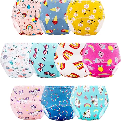 Baby Potty Training Underwear, Cotton Toddler Training Pants for Boys and Girls 2-3 T, 10 Pack, S, Red - Jamouz