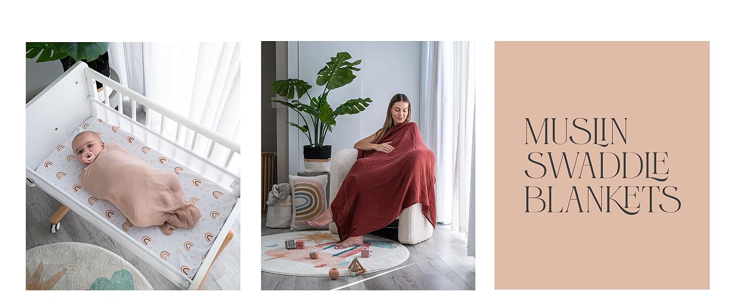 Muslin Swaddle Blankets 