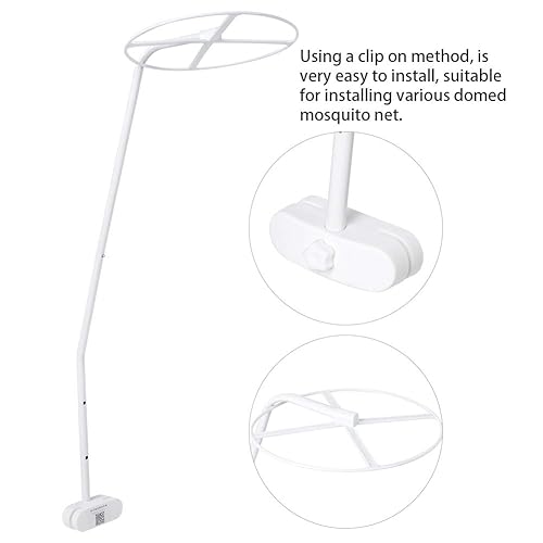 belupai Crib Canopy Mosquitoes Net Holder,White 3.6ft Tall Regulateable Clip On Crib Canopy Bracket,Crib Mosquitoes Net Stand,Mosquitoes Net Accessories,Only Stand - Jamouz
