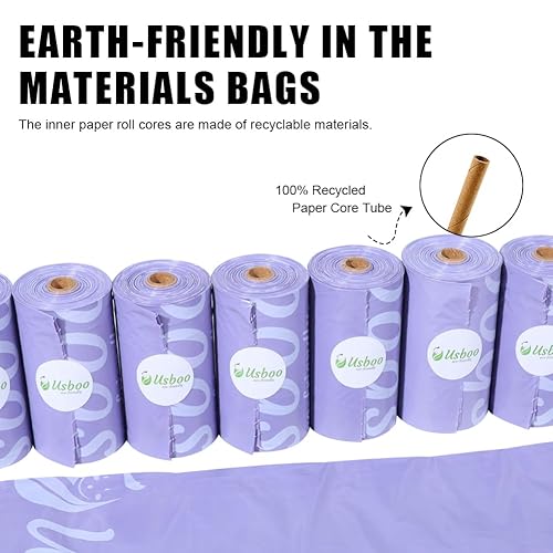 Baby Disposable Diaper Bags, Waste Bags 8 Refill Rolls/120 Bags with Dispenser, Convenient and Quick Diaper Disposal, Unscented - Jamouz