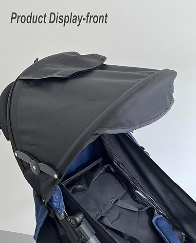 Universal Stroller Sun Shade Cover Stroller Canopy Awning for Pushchair Pram Baby Buggy Parasol Sun Umbrella with Pockets Mesh Window Adjustable Retractable - Jamouz