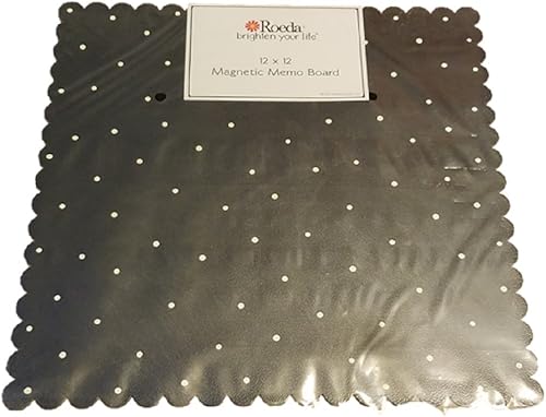 Black with Dots Scallop 12x12 Picture Memo Board 60006KW - Jamouz