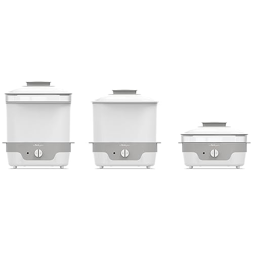 The First Years Modular Baby Bottle Sterilizer - Countertop Bottle Sterilizer - Sanitizes Baby Bottles, Baby Pacifiers, Breast Pump Parts - Baby Bottle Feeding Supplies - Jamouz