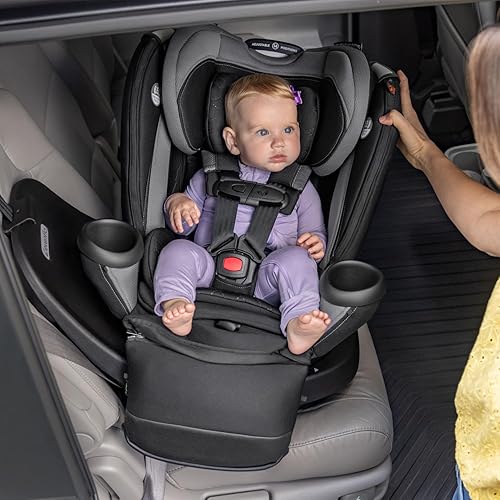 Evenflo Convertible Car Seat w/ 360 Degree Rotation & 3 Modes, Revolve360, Revere Gray - Jamouz