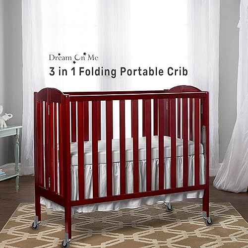 3-in-1 Folding Portable Crib, Natural, Large - Jamouz