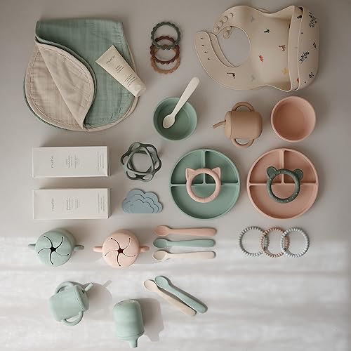 mushie 100% Silicone Training Cup & Straw for Toddlers | 6 Months+ (Soft Lilac) - Jamouz