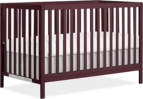 Synergy 5-In-1 Convertible Crib In White, made of New Zealand Pine wood, JPMA & Greenguard Gold Certified, features 3 mattress height settings - Jamouz