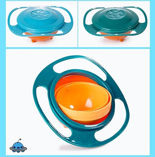 360 Spill Resistant Gyro Bowl with Lid… - Jamouz