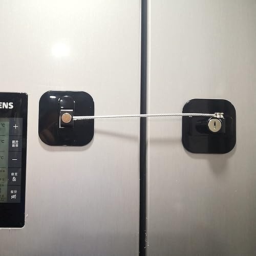 YEYA Refrigerator Lock, Baby Proof Cabinet Locks with Keys, Safety Cabinets Locks for Toddler 4 Pack - Jamouz