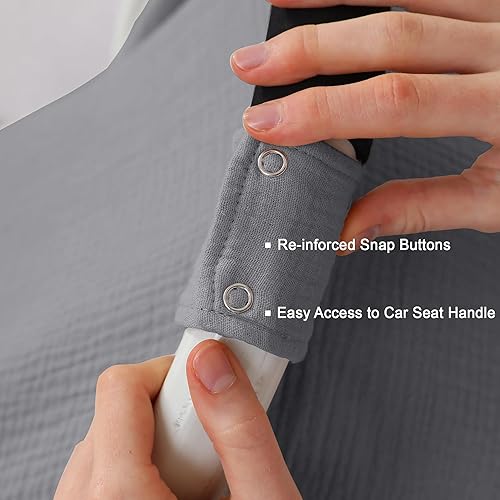 100% Muslin Cotton Car Seat Cover Baby, Carseat Canopy Cover, Universal Fit Stroller Covers for Boys and Girls (Roman Green) - Jamouz