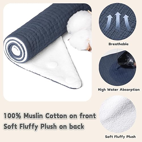 Susurration Muslin Baby Drool Bibs 6Pack Soft Triangular Adjustable Baby Bandana Bibs for Unisex Baby Girls & Boys - Jamouz