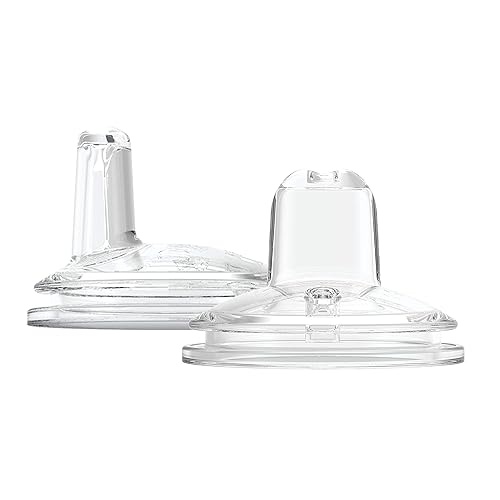 Dr. Brown's Milestones Wide-Neck Sippy Spout Bottle with 100% Silicone Handles, Easy-Grip Handles with Soft Sippy Spout, 9oz/270mL, Green & Gray, 2-Pack, 6m+ - Jamouz