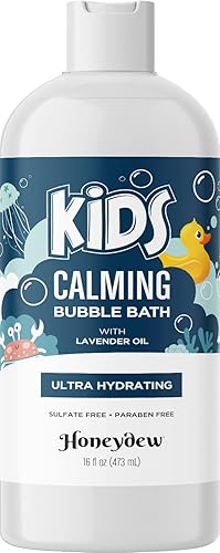 Lavender Bubble Bath for Kids with Aloe - Sudsy Bubble Bath with Aromatherapy Essential Oils for Relaxing and Lavender Oil Baby Bath Wash - Kids Bath Enriched with Nourishing Aloe Vera and Vitamin E - Jamouz