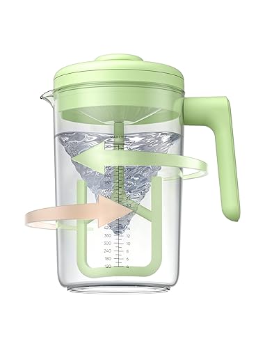 Electric Formula Pitcher, 36 oz Baby Formula Mixing Pitcher, Automatic Baby Formula Mixer, Bidirectional Stirring Breastmilk Pitcher, Locking Lid Smooth Formula Maker Milk Storage For Fridge（Green) - Jamouz