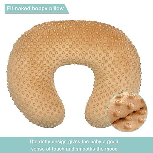 OWLOWLA Minky Nursing Cover, Breastfeeding Pillow Slipcover Fits Nursing Pillow for Baby Boy Girl(Baby Blue) - Jamouz