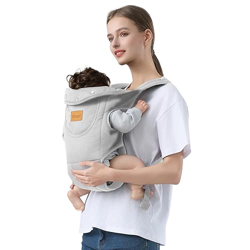 Baby Carrier Newborn to Toddler, Cozy Baby Wrap Carrier(7-30lbs), Easily Adjustable Toddler Carrier, Lightweight Baby Holder Carrier, Black - Jamouz