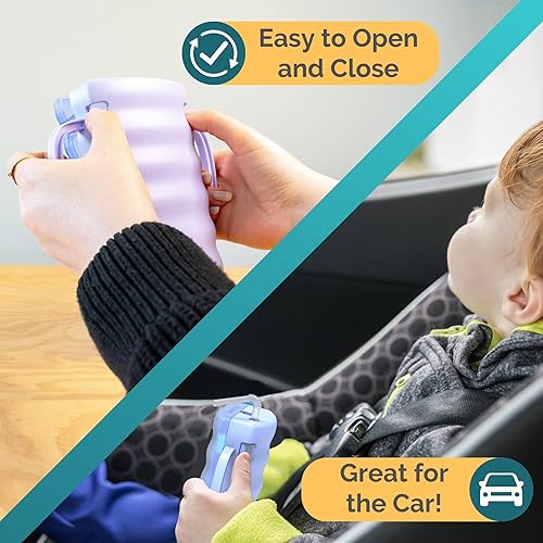 Dinneractive Sip Wiz - Baby Pouch Holder No Squeeze Pouch Food Pouches & Juice Box Holder - Anti-Squeeze Yogurt Pouch Reusable Toddler Essentials - Jamouz