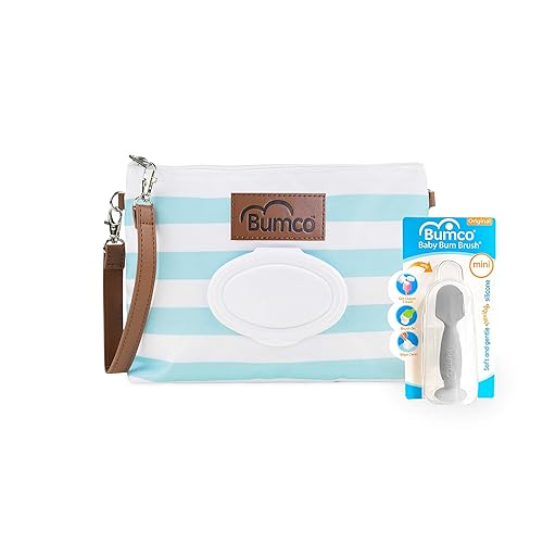 Bumco Diaper Clutch Bag - Mini Diaper Cream Spatula & Wipes Dispenser, BPA-Free Butt Spatula Baby Essentials - Jamouz