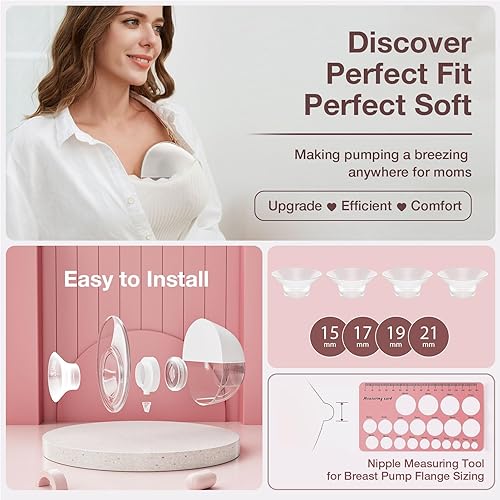 10PCS Breast Pump Parts, 6Pack Silicone Duckbill Valve & 4Pack Silicone Diaphragm Compatible with Momcozy M5 Wearable Breastpump, M5 Breast Pumps Replacement Accessories Breastfeeding Essentials Kit - Jamouz