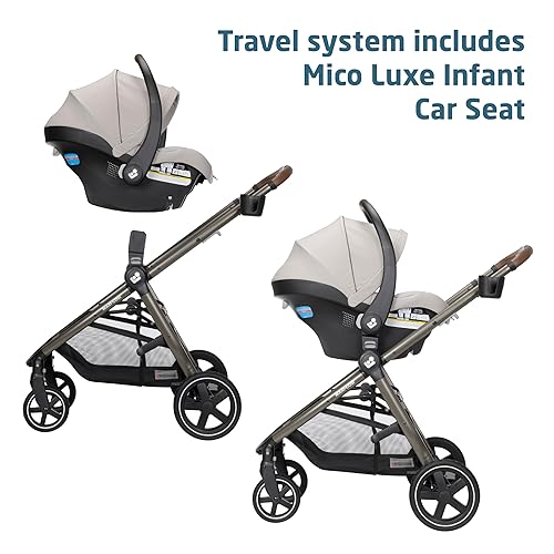Maxi-Cosi Zelia™ Luxe 5-in-1 Modular - Baby Travel System Car Seat and Stroller, Infant Car Seat and Stroller Combo, Baby Car Seat and Stroller Combo in New Hope Tan - Jamouz