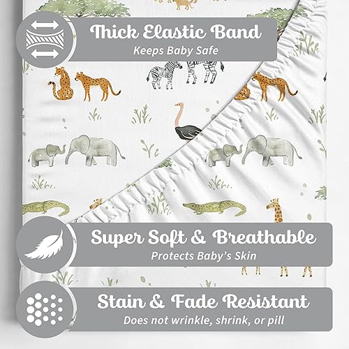 Baby Changing Pad Cover 2-Pack for Girls (Fleurette) - Premium Fitted Sheets Baby Diaper Changing Table Cover - Buttery Soft Cotton Blend - Jamouz