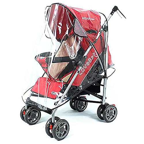Clear Stroller Rain Cover, Universal Waterproof Baby Stroller Travel Weather Shield from Wind Snow Dust, with Breathable Ventilation for Most Single Strollers, Jogging, Pushchairs - Jamouz