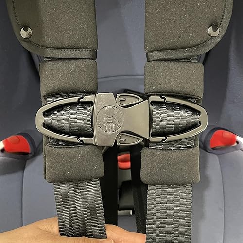 Universal Child Car Seat Chest Harness Clip Universal Safer Belt Clip Buckle Lock Stroller Chest Clip Adjustable Guard for Baby and Kids (Black) - Jamouz
