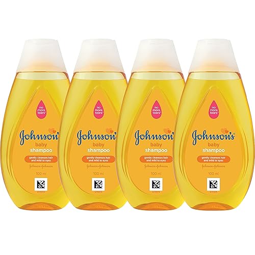 Johnson's Baby Travel Shampoo, 3 Pack 3.38 oz Tear-Free Baby Shampoo, Mild and Gentle Baby Shampoo Scalp and Hair Cleanser, Free of Parabens, Phthalates, Sulfates and Dyes, for Babies, Toddlers, Kids - Jamouz