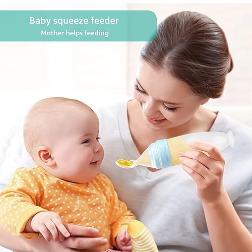 Termichy Baby Food Dispensing Spoon: Squeeze Feeder Dispenser for Baby - Self Feeding Bottle Spoon - Jamouz